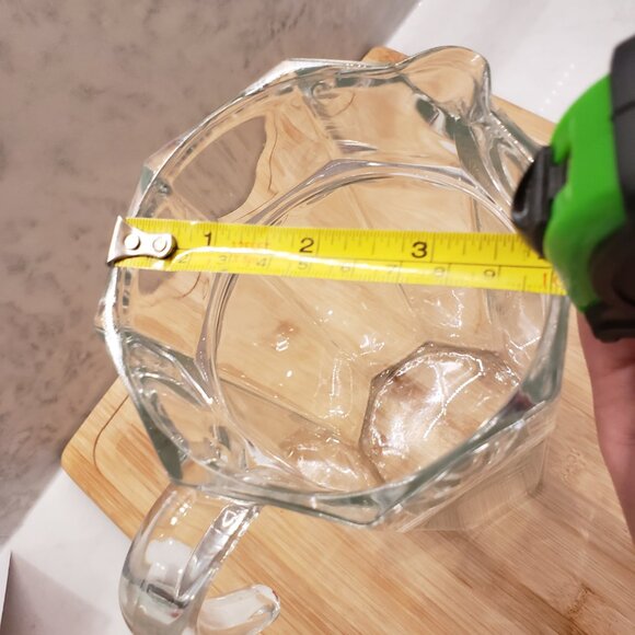 Vintage Octagonal Clear Glass Pitcher - Picture 6 of 7